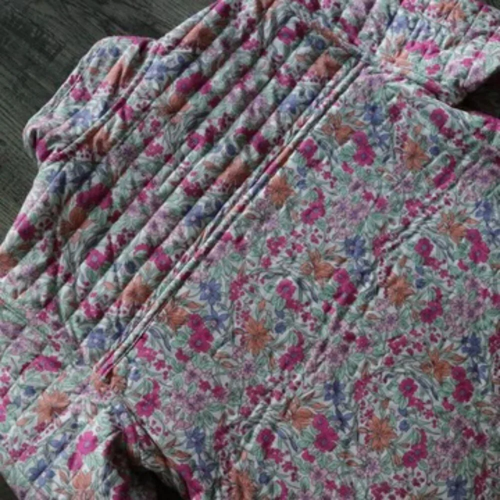NWT Bagatelle Prism Stem Floral Printed Quilted Jacket Size Medium. Size Large. - Picture 12 of 12
